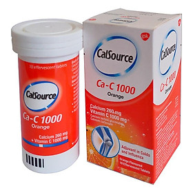 Mua Viên sủi CalSource Ca-C1000 Orange tuýp 10 viên(Tặng kèm móc khóa Cute nhiều mẫu)