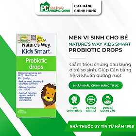 Men Vi Sinh Cho Bé Nature's Way Kids Smart Drops Probiotic - Hỗ Trợ Giảm Táo Bón, Tiêu Chảy (Chai 20ml)