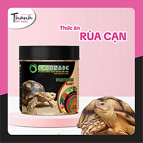 Thức ăn bò sát Rùa Cạn nhãn GREENABC - Tortoise – Sulcata – Hạn chế urat, mai cứng, tăng trưởng nhanh - Hộp 230g