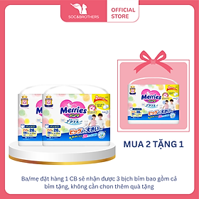 Combo 2 Tã Quần thường Merries Nhật Bản Siêu Mỏng Thấm Hút