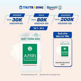 Giấy thấm dầu kiểm soát nhờn, ngừa mụn Acnes Oil Remover Paper 100 tờ