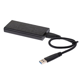 M.2 SSD to USB 3.0 External HDD Case Enclosure Adapter Converter Black