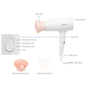 Máy Sấy Tóc Philips BHD300/10 - 1600W Có Sấy Mát hàng chính hãng
