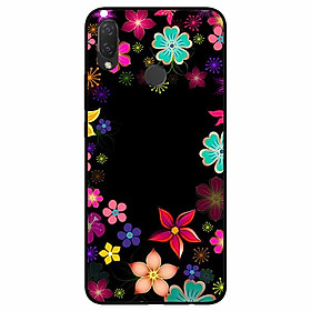 Ốp lưng dành cho Huawei Nova 3i mẫu Hoa Đủ Sắc Nền Đen