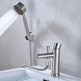 Mua Bộ vòi liền sen (Vòi Lavabo + Bát sen + Dây sen + Giá treo) SUS304 + 2 dây cấp - Cao cấp ITALIA