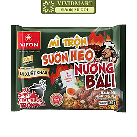 VIFON - Mì trộn Vifon xuất khẩu Sườn nướng Bali, Mì trộn Sườn nướng Baly Vifon xuất khẩu cao cấp (180g/gói)