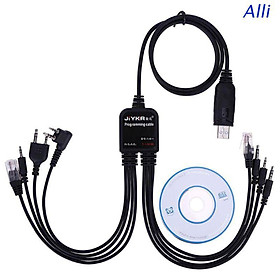Dây Cáp Lập Trình USB 8 Trong 1 Cho Bộ Đàm Baofeng Motorola Kenwood TYT QYT 1.3m/4.26 ft