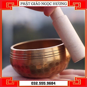 Mua Bát Xoay Nepal - Chuông Xoay Nepal -  Chuông Xoay Nepal  Bát Hát  Singing Bowl Kèm Dùi  8cm