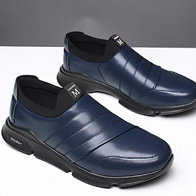 Men's fashion lightweight breathable wear-resistant leather casual shoes