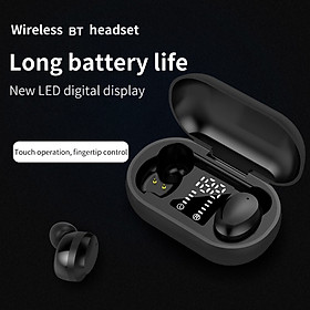 F12 TWS In-Ear Earphones BT 5.1 True Wireless Headphones with Touch Control/LED Digital Display/HiFi Stereo Sound/CVC