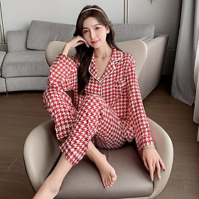 Bộ Đồ Mặc Nhà ️Đồ Ngủ Pijama Lụa Cao Cấp Siêu Mát Mềm Mịn - ELSA