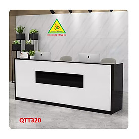 Quầy lễ tân công ty, quầy thu ngân, bàn dịch vụ thương mại đơn giản và hiện đại  QTT320
