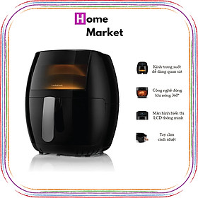 BÁO GIÁ Lock N Lock Nồi Chiên Không Dầu | Shopee Lazada Sendo Tiki mới nhất 66 Nồi chiên không dầu Lock&Lock EJF282BLK Visible Digital Air Fryer 6.2L ( Màu Đen) - Hàng chính hãng