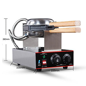 Mua Máy Làm Bánh Kẹp Waffle Đơn Cán Gỗ Công Nghiệp Waffle Baker 220V Machine Iron PVN4681 Tặng Công Thức Làm Bánh