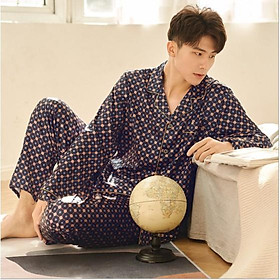 Đồ bộ Pijama dài tay nam, chất lụa satin cao cấp mềm mại, nhẹ và mát, không phải phi lụa nhé. Size S-XL