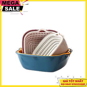 Mua Bộ 6 Rổ Nhựa Kèm Chậu Tiện Lợi  Kiểu Dáng Bắt Mắt Gọn Gàng  Vô Cùng Tiện Lợi Cho Gian Bếp Của Mọi Gia Đình (Màu Ngẫu Nhiên) - Giao Hàng Toàn Quốc