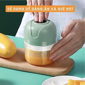 Mua Máy xay mini cầm tay đa năng sạc pin cao cấp xay tỏi ớt  hành  rau củ quả dung tích 250ml
