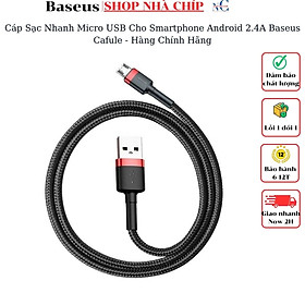 Mua Cáp Sạc Nhanh Micro USB Cho Smartphone Android 2.4A Baseus Cafule