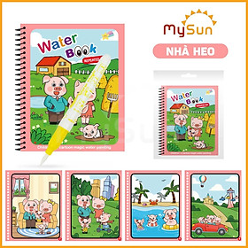 Sách tranh tô màu nước bút ma thuật thần kỳ diệu cho bé 2 3 4 5 tuổ