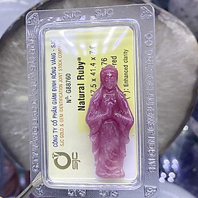 Tượng Đức Mẹ Đá Ruby Kiểm Định Tự Nhiên Phong Thuỷ