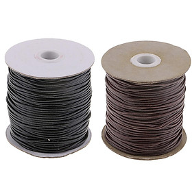 2 Pieces 2mm Cotton Waxed Cord Beading String DIY Jewelry Making Thread