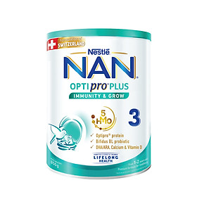 Sữa bột Nestlé NAN OPTIPRO PLUS 3 850g lon với 5HMO 1-2 tuổi