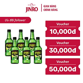 Soju Hàn Quốc JINRO VỊ DƯA LƯỚI 360ml - Combo 6 chai