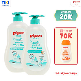 COMBO 2 Chai Tắm/Gội Pigeon 700ml - 2-JOJO-700ML