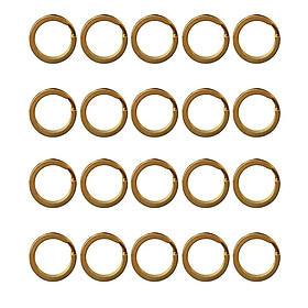 Flat Key Rings Key Chain Metal Split  20pcs (Round 15mm Diameter) 20Pcs