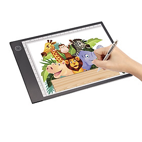 A4 LED Light Pad Tracer 3mm Ultra-Thin Drawing Board Copyboard Stepless Dimming USB Powered with Scales for Artist