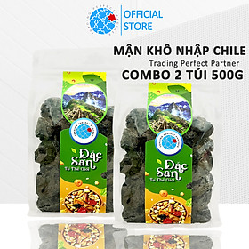 Combo 2 túi Mận Khô Trading Perfect Partner (500/túi) - Nhập khẩu từ Chile (Khô tự nhiên trên cát nóng, giữ nguyên hương vị, khác biệt với mận sấy khô thông thường)