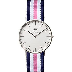 Daniel Wellington Classic Southampton Silver Watch, 36mm, Nato, for Men and Women