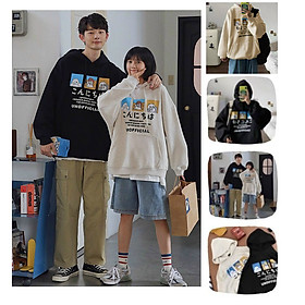 Áo khoác hoodie Chống Nắng Cho nam nữ in hình CUTE, unisex form rộng có MỦ ulzzang ảnh thật