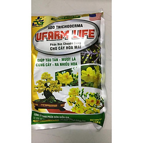 Phân bón hữu cơ chuyên dụng cho hoa mai UFARM LIFE có bổ sung Trichodema gói 700gr