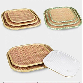 Mua Đĩa nhựa phíp giả mây tre đan có chân