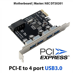 PCI-E to USB3.0 Expansion Card Four-port Desktop USB3.0 Expansion Card 4-port NEC Internet Cafe USB3.0 Card