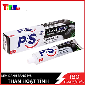 Kem đánh răng P/S Bảo vệ 123 Than Hoạt Tính 230g giúp làm trắng răng tự nhiên