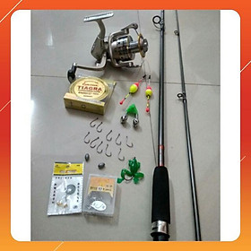 Combo bộ cần câu shimano 2 khúc đặc, máy câu yolo TFB 6000|do cau99|