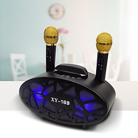 Loa Karaoke Bluetooth Mini Kèm 2 Micro Không Dây Model XY-169 - Giao Màu Ngẫu Nhiên