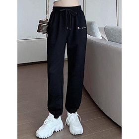 QUẦN JOGGER NỮ VẢI NỈ BÔNG IN LOGO NANJ