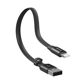 Mua Cáp sạc nhanh 2A truyền dữ liệu Baseus Portable kết nối iPhone dây dẹp dài 23CM ( 2 màu ) - Hàng chính hãng