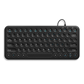 Bàn Phím Có Dây BOW HW098S-A Siêu Mỏng Phím Tròn Cổ Điển Cho Máy Tính