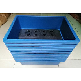 10 KHAY NHỰA TRỒNG RAU KÍCH THƯỚC 47X33X16CM - MÀU XANH