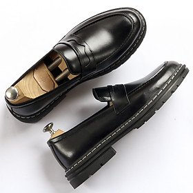 Giày Tây Nam Không Dây Da Mềm Đế Khâu Mã GC01