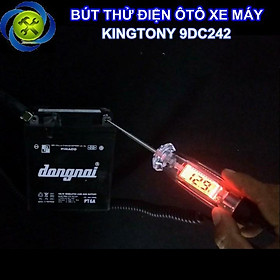 Bút thử điện xe máy ôtô Kingtony 9DC242 hiển thị số