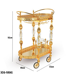 Mua Xe đẩy đồ ăn xe đẩy khách sạn phong cách tân cổ điển XD6-VANG