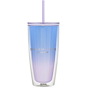 Ly nhựa 2 lớp LocknLock kèm ống hút Dream star Double wall cold cup 750ml HAP522 - Màu tím