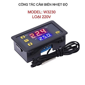 CÔNG TẮC THÔNG MINH CẢM BIẾN NHIỆT ĐỘ W3230, ĐIỆN ÁP 110-220V MÀN HÌNH KỸ THUẬT SỐ, ĐẦU CẢM BIẾN RỜI, LẮP ÂM