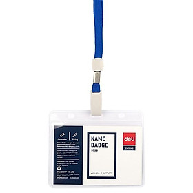 Bảng tên ngang + dây đeo deli 5756