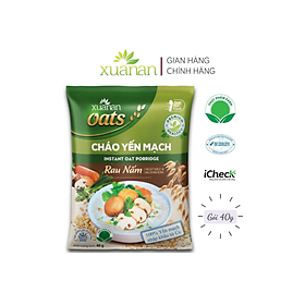 Cháo Yến Mạch Rau Nấm Xuân An Gói 40G [chay dùng được] (Mua 6 Gói Tặng Kèm 1 Gói)